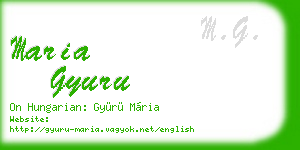 maria gyuru business card